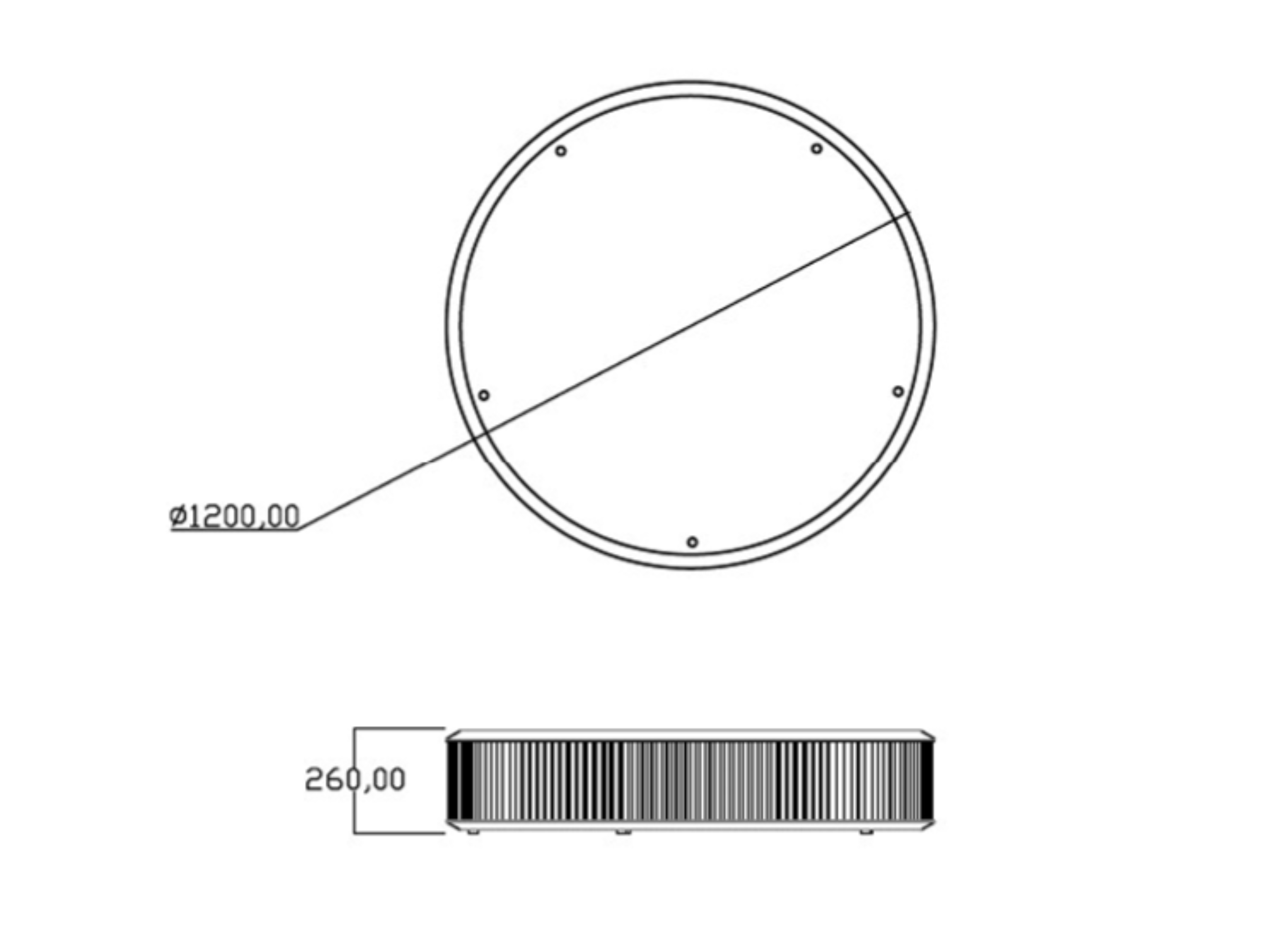 Imagen de las dimensiones completas del producto